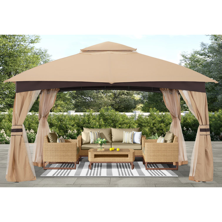 ABCCANOPY Gazebos Patio Garden Gazebo With Mosquito Netting,Double Soft